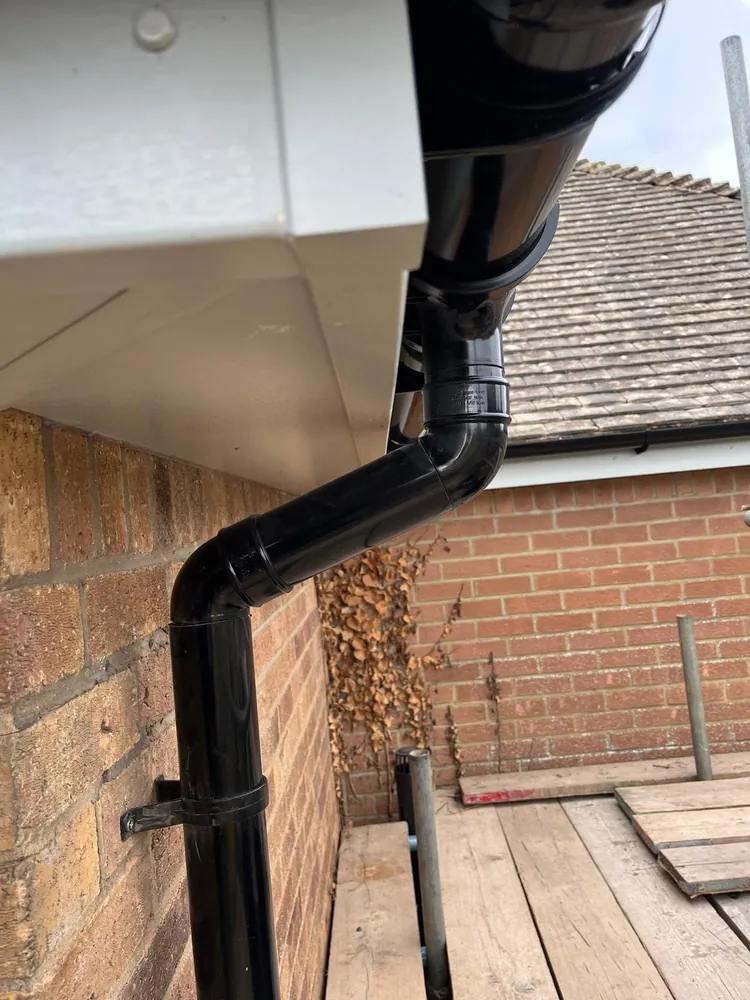Black Half Round Guttering And Down Pippe