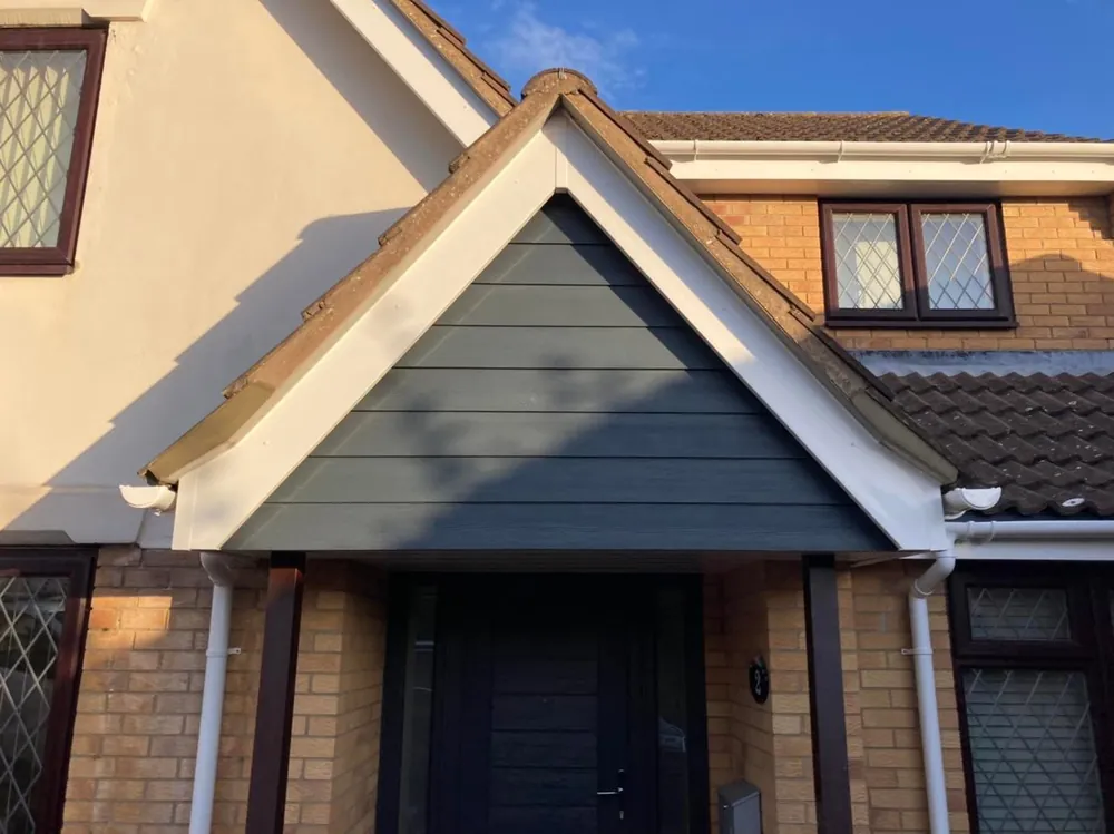 Roofline Installation White Upvc Gutters And Down Pipes
